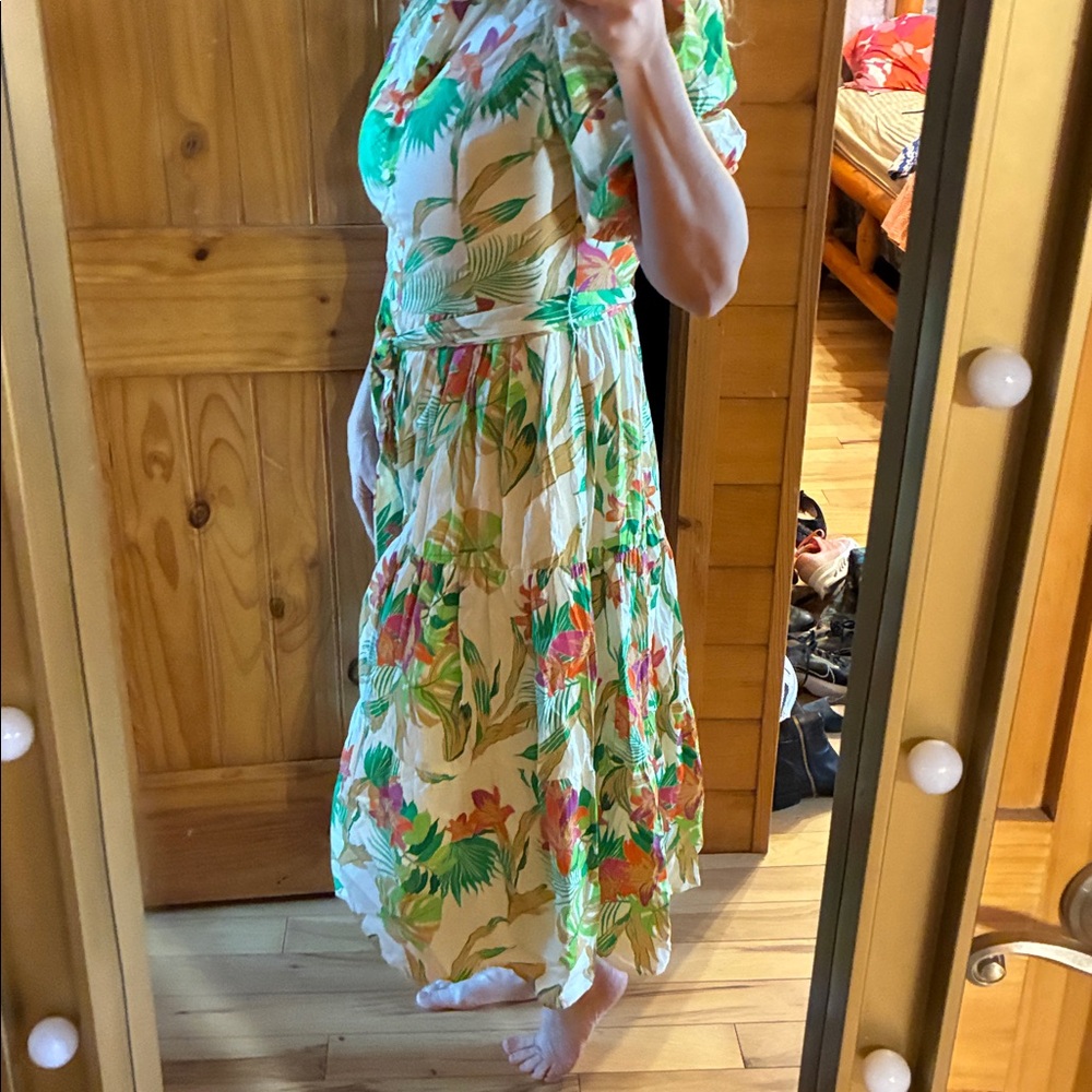 Flying tomato you know me so well poplin midi tropical Shirtdress - Picture 15 of 15